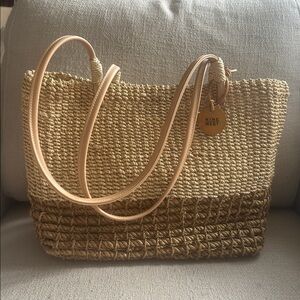 Nine West Tan and Brown Tote Bag
